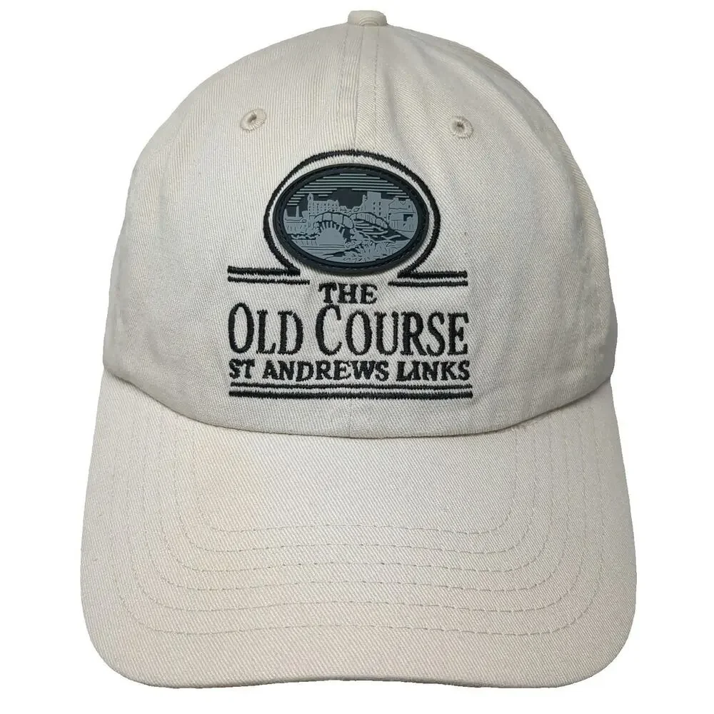 Old Course St Andrews Links Baseball Cap Beige One Size Strapback Golf Hat